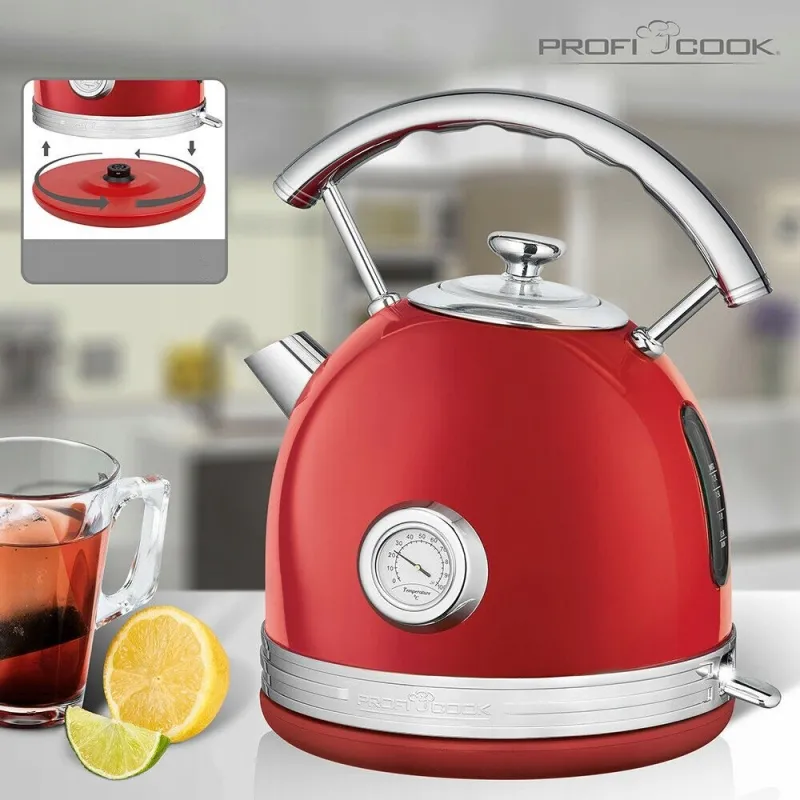 Електричний чайник ProfiCook PC-WKS 1192 (червоний): яскравий стиль та надійнітехнології